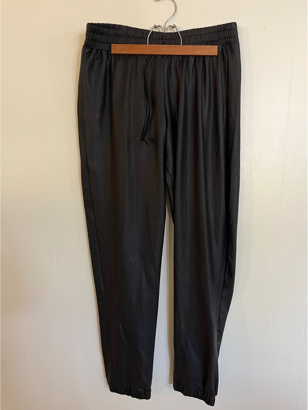 SOHO Girl Black Faux Leather Jogger Pants Size 2X